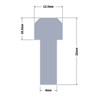 61-230-0 MODULAR SOLUTIONS SLIDE PROFILE PROFILE GUIDE 32MM, 2M